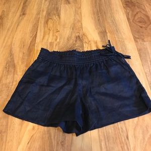 JCrew Navy Denim Style Linen Shorts